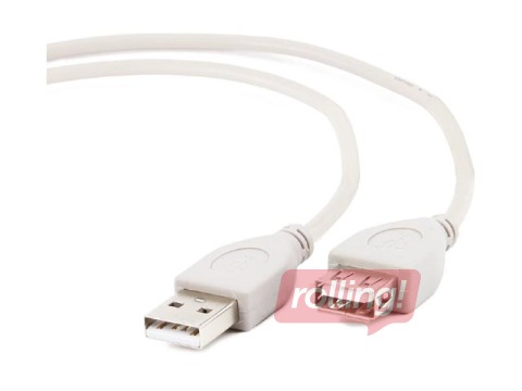 Kabelis Gembird USB Male - USB Female 3m White