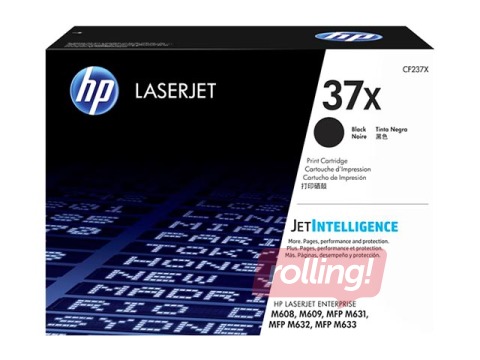 Toonerkassett HP 37X, must (25000 lk)