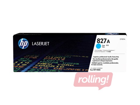 HP 827A Cyan LaserJet Toner Cartridge (~32,000 pages)