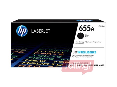 Toonerkassett HP 655A , must (12500 lk)