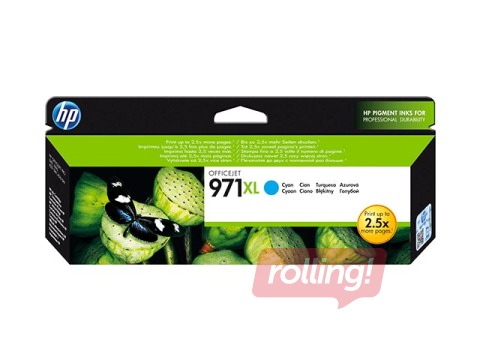 Tindikassett HP 971XL seadmele Officejet Pro X series, Sinine (6.600 lehte)