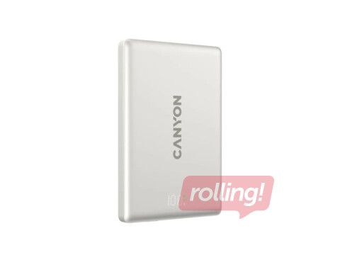 Canyon OnPower 500 Magnētiskā Bezvadu uzlādes baterija PD 20W, 5000mAh, MagSafe, pelēks