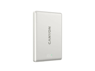 Canyon OnPower 500 Magnētiskā Bezvadu uzlādes baterija PD 20W, 5000mAh, MagSafe, pelēks