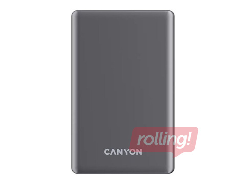 Magnetiline mobiililaadija Canyon OnPower 505 slim MagSafe PD 20W, 5000mAh, tumehall