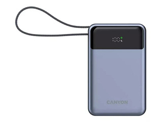 Mobiililaadija Canyon OnPower 600 PD 65W, 20000mAh, kaabliga, tumehall