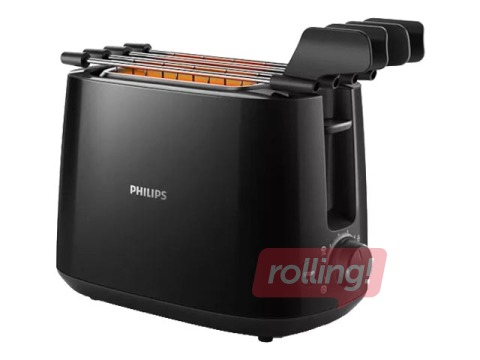 Röster Philips Viva Collection Toaster, 650W, plastik, must
