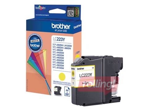 Tindikassett Brother MFCJ4620/J5320/J5620/J5720, kollane, (550 lk)