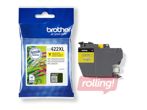 Tindikassett Brother LC-422XLY, kollane (1500 lk)