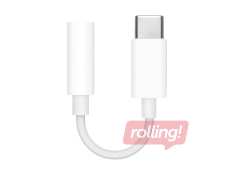 Audioadapter Apple Type C - 3.5mm,  A2155, valge