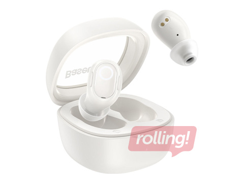 Baseus Bowie WM02 TWS juhtmeta kõrvaklapid, Bluetooth 5.0 (valge)