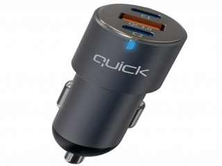 Kiire QC-420 autolaadija USB / 2x USB-C 60 W