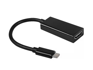 Adapteris RoGer Multimedia Adapteris USB-C uz HDMI (4K @ 30Hz, 1080P @ 60Hz) Melns