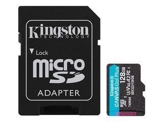 KINGSTON 128GB microSDXC Canvas Go Plus 170R A2 U3 V30 kaart + ADP