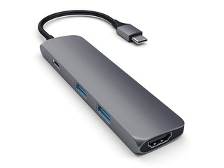 Satechi Slim USB-C MultiPort adapter 4K HDMI videoväljundi ja 2 USB 3.0 pordiga