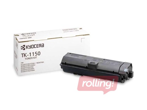 Tonera kasete Kyocera Ecosys P2235dn/P2235dw, melna, (3000 lpp.)