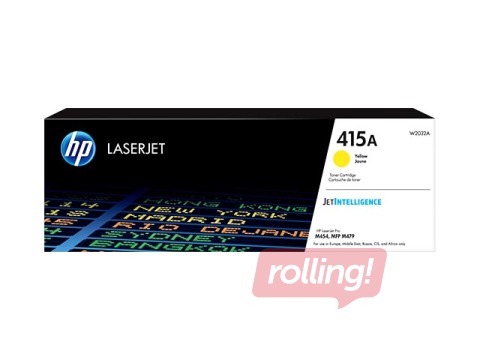 HP 415A Yellow LaserJet Toner Cartridge, 2100 pgs