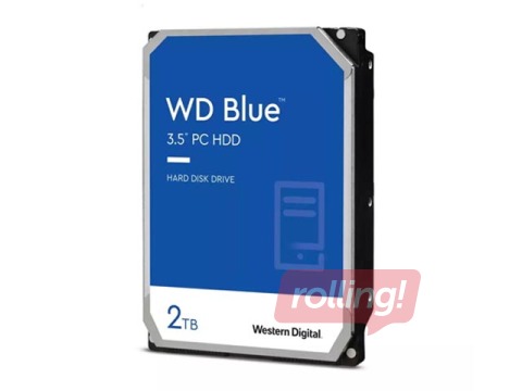 HDD ketas WD Blue 2TB, 7200rpm, 256Mb