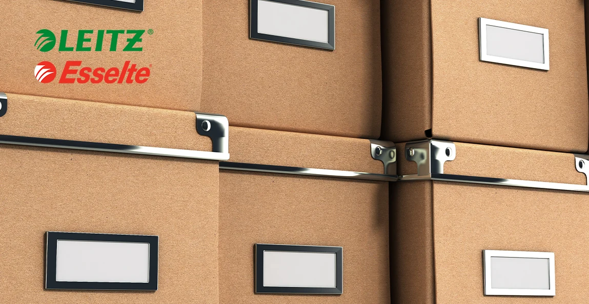 Osta Leitz ja Esselte arhiveerimistarvikuid ja saa kingituseks Nobo klaastahvel!