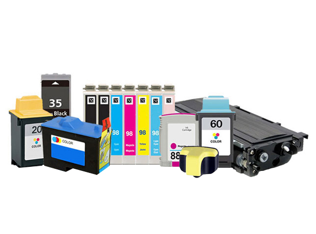 Toner and ink cartridges, ribbons