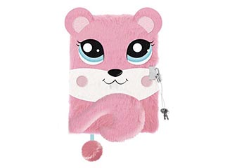 Пушистые блокноты с замком