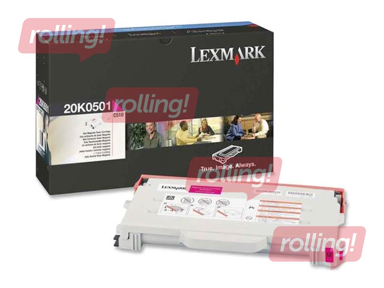 Toonerkassett Lexmark C510/ Optra C510, punane, (3000 lk)