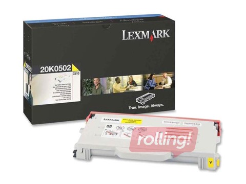 Toonerkassett Lexmark C510/ Optra C510, kollane, (3000 lk)
