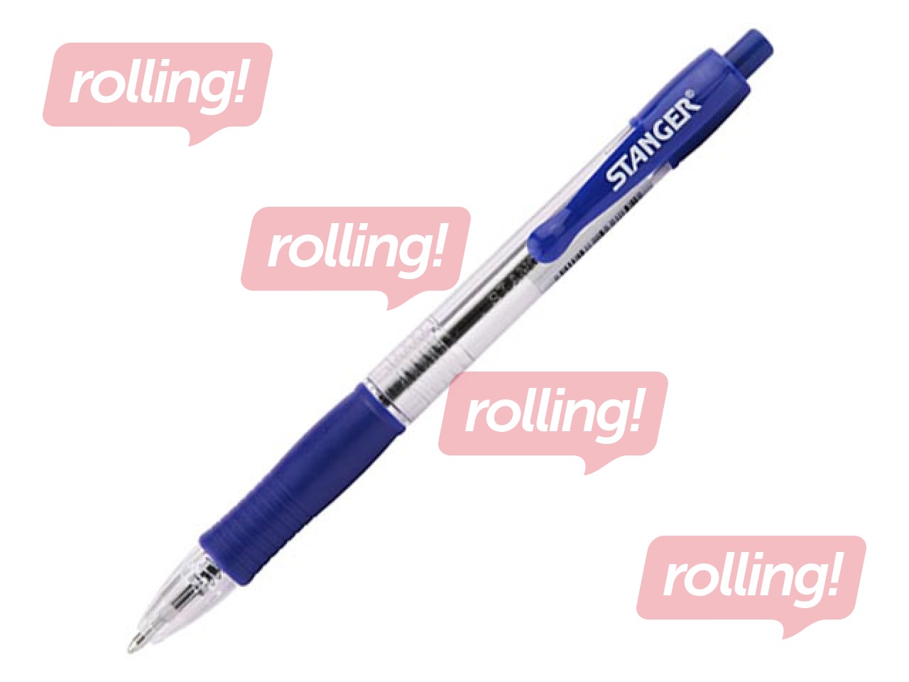 Pastapliiats Stanger softgrip R, 1mm, sinine