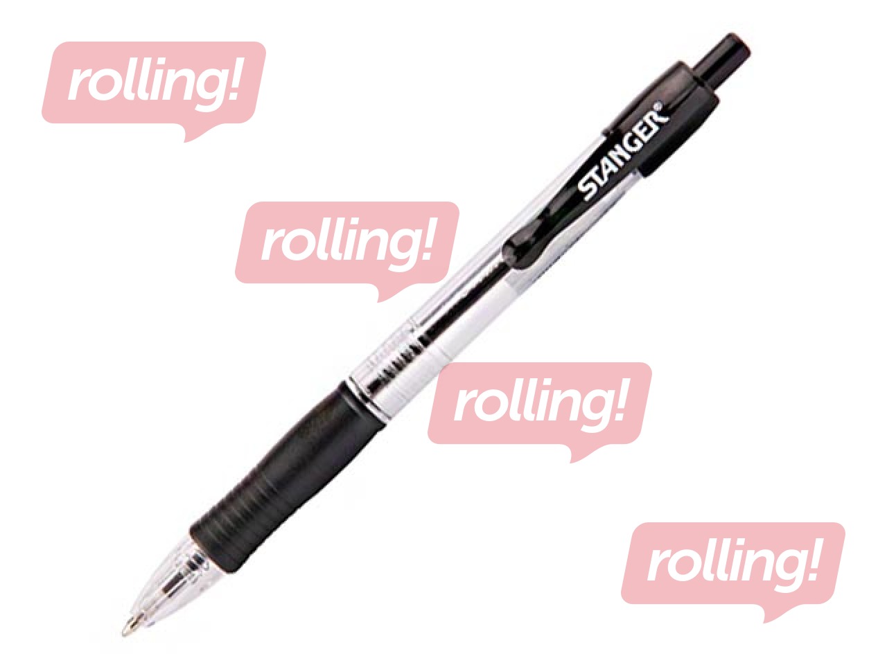 Ballpoint pen Stanger R1.0, softgrip, black