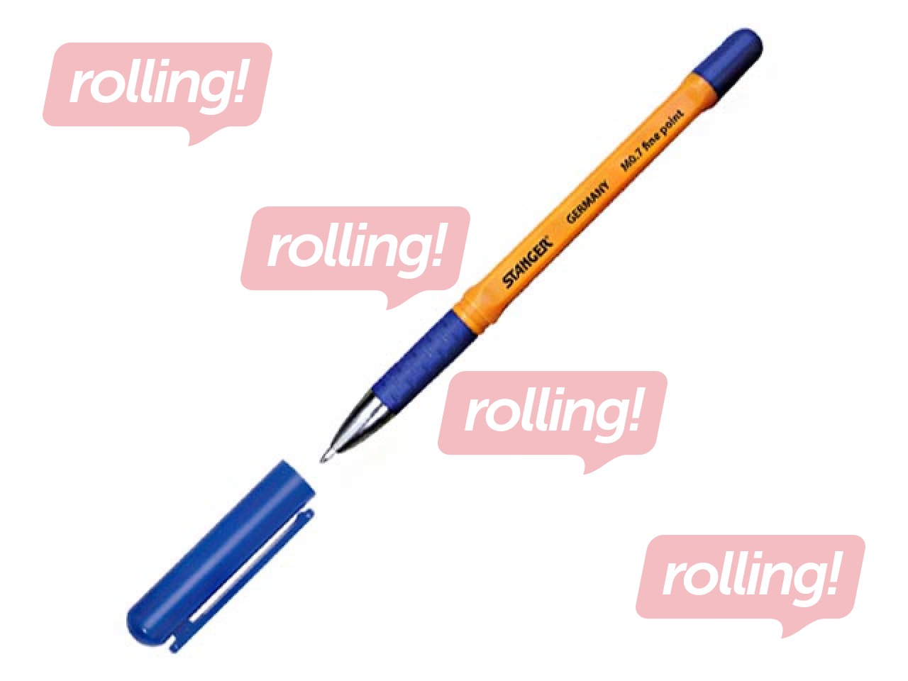 Pastapliiats Stanger Softgrip, 0.7mm, sinine