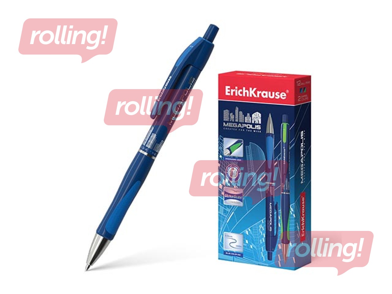 Pastapliiats ErichKrause Megapolis Concept, sinine, 0.7mm