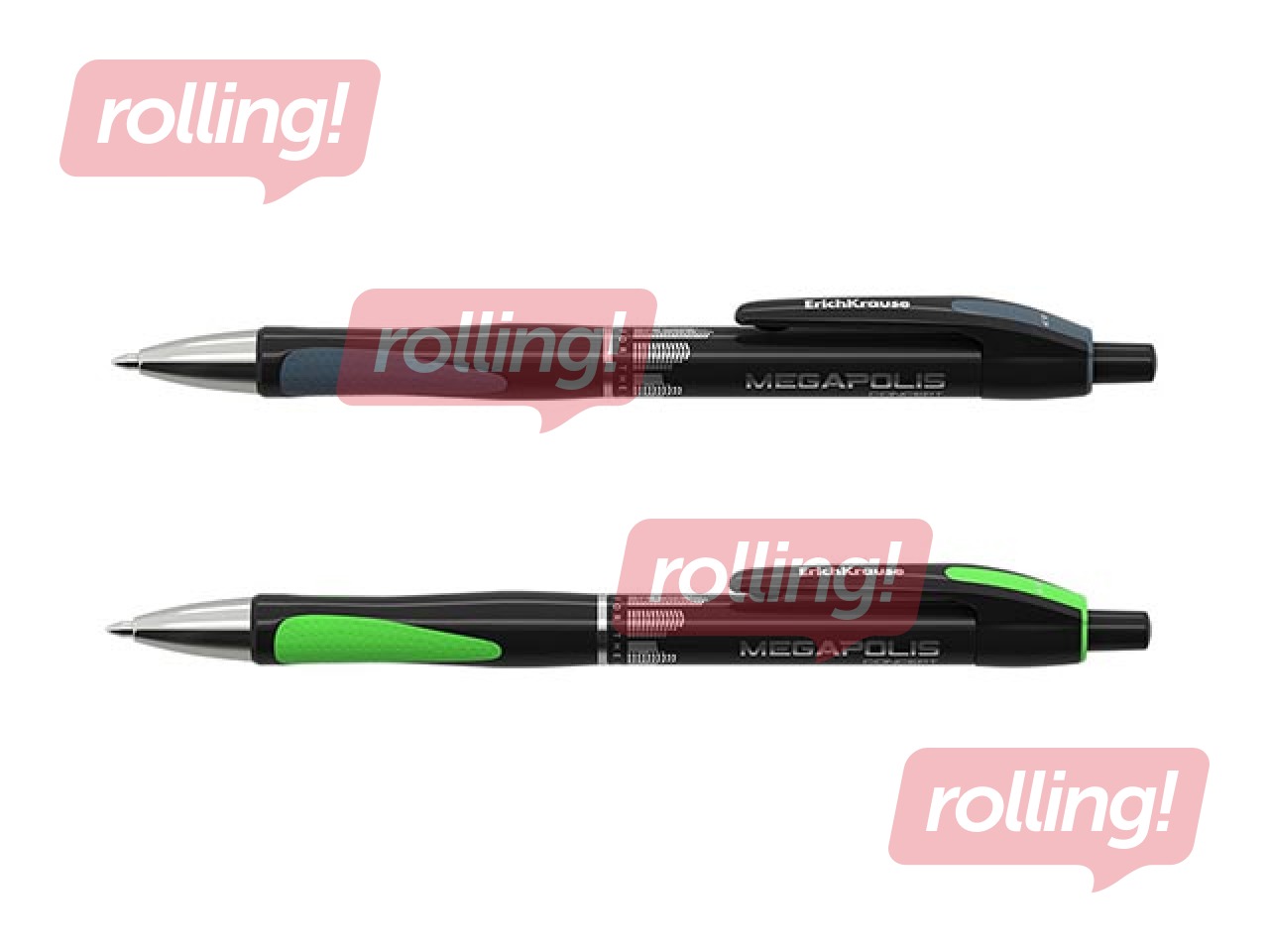 Pastapliiats ErichKrause Megapolis Concept, must, 0.7mm