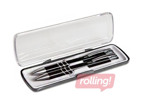 Pastapliiats ja mehaaniline pliiats Concorde Adriana karbis, must korpus