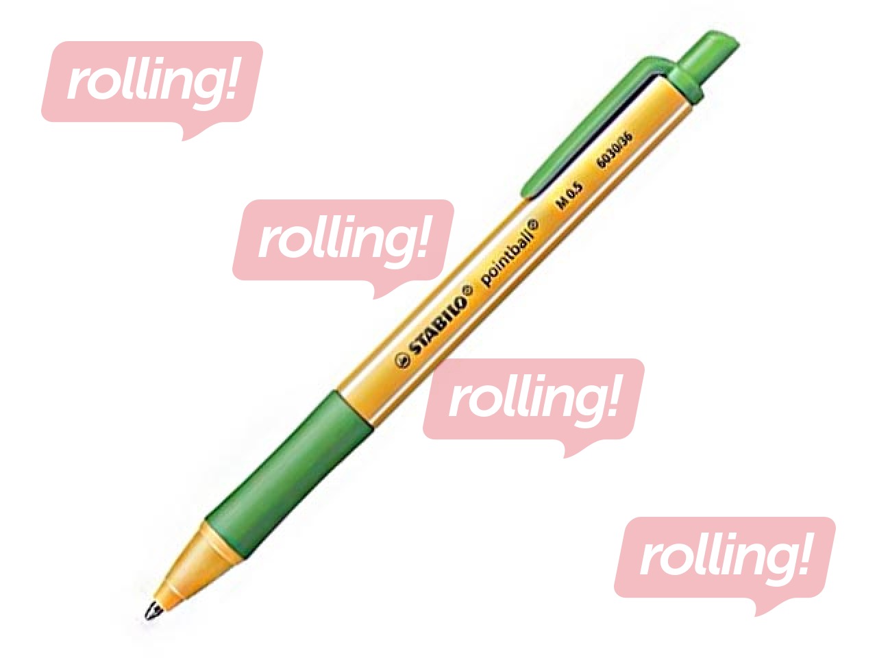 Ball pen Stabilo Pointball, green