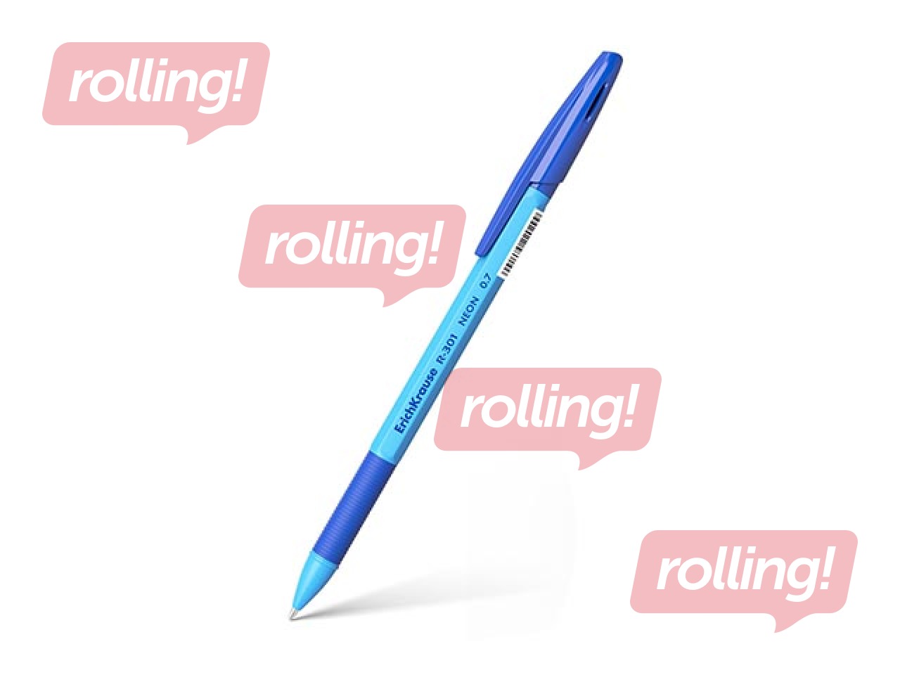 Ball Pen ErichKrause Neon, 0.7 mm, blue