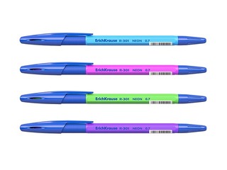 Ball Pen ErichKrause Neon, 0.7 mm, blue