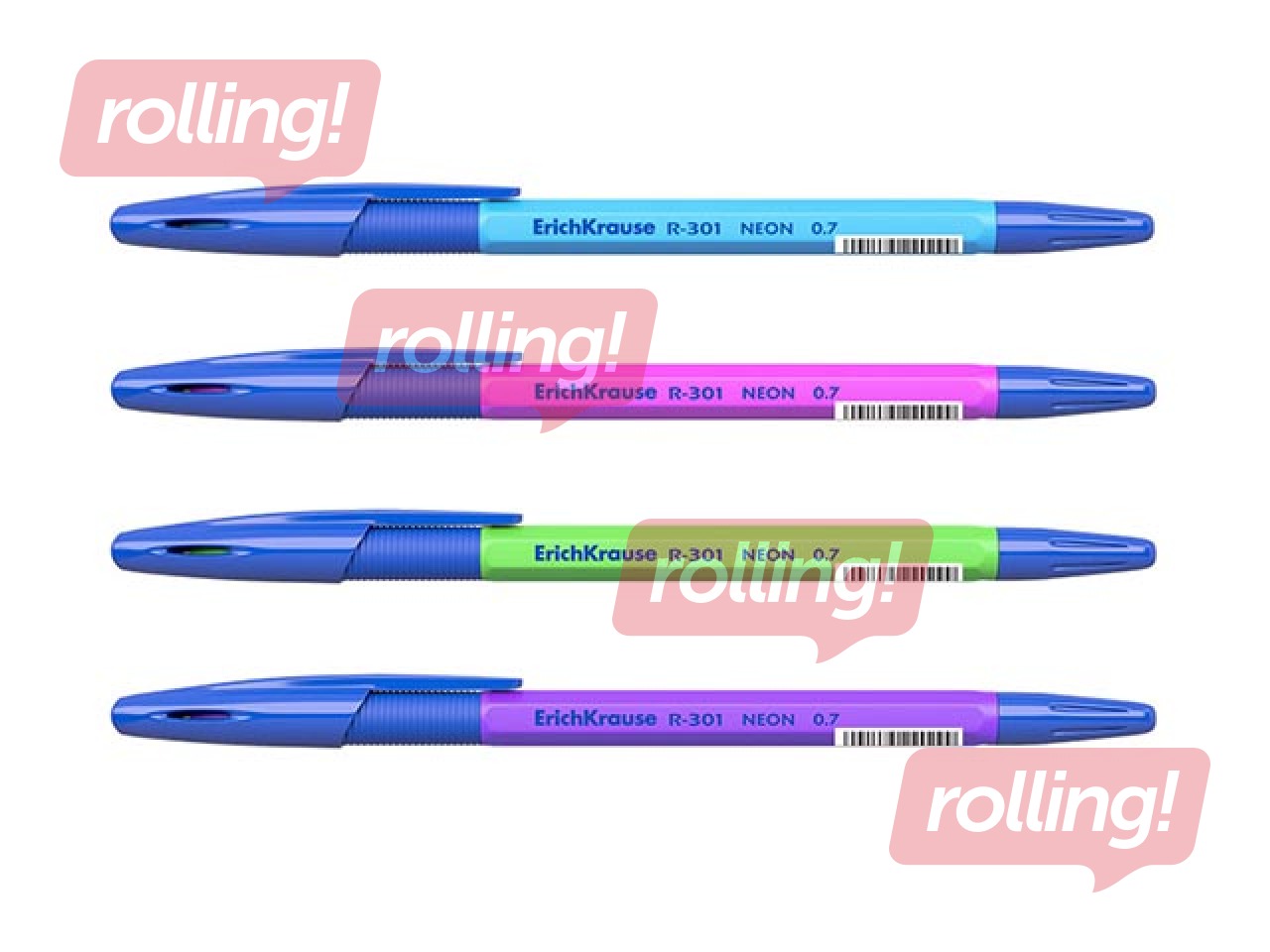 Ball Pen ErichKrause Neon, 0.7 mm, blue