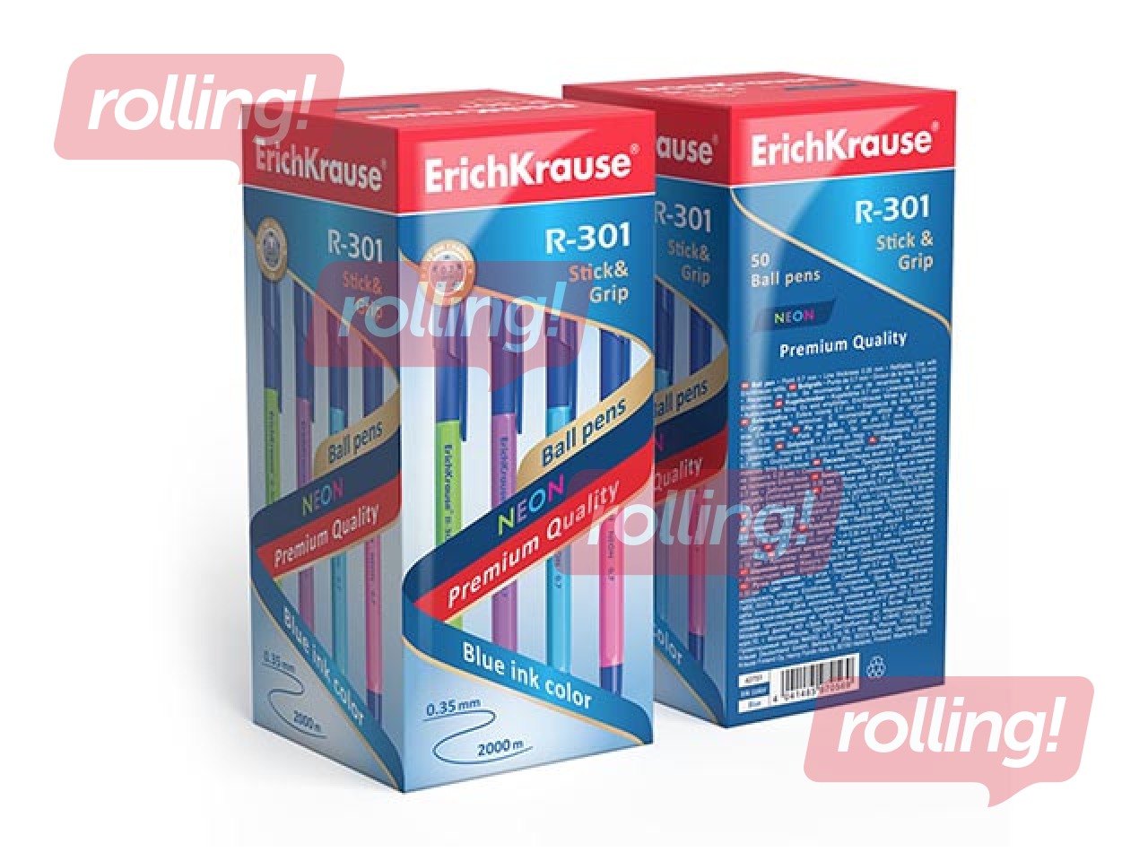 Ball Pen ErichKrause Neon, 0.7 mm, blue
