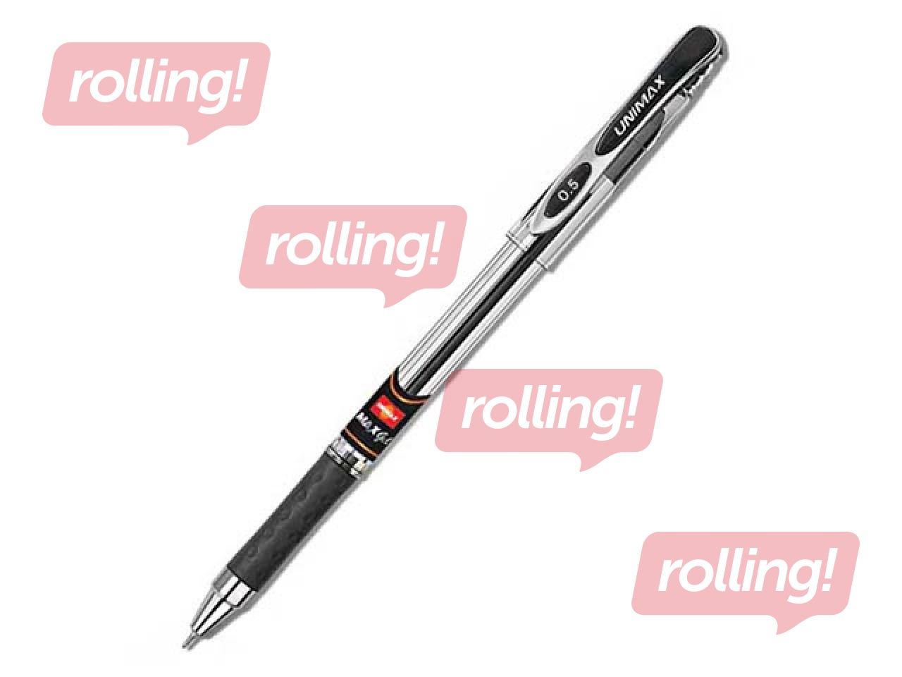 Гелевая ручка Unimax Maxgel, 0.5mm, чёрная
