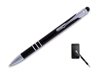 Ball pen CONCORDE Soft touch, 0.8mm, black body, blue ink