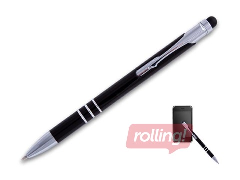 Ручка шариковая Concorde Soft touch, 0.8мм, сенсорная, черный корпус, синие чернила