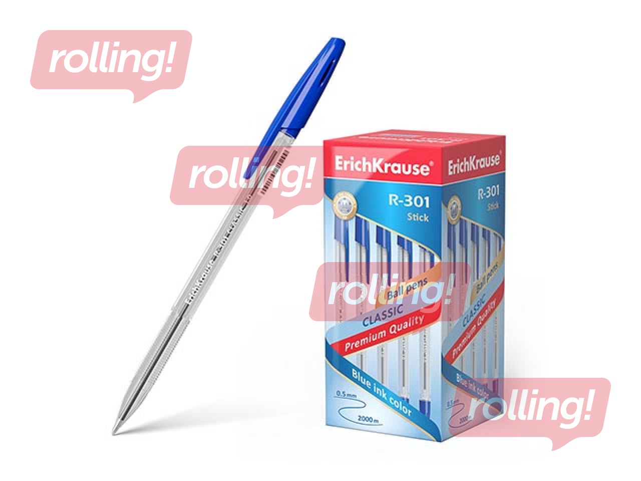 Pastapliiats ErichKrause R-301 Classic Stick 1.0, tindi värv: sinine