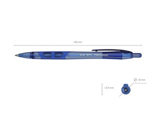Sissetõmmatav pastapliiats ErichKrause XR-30 Spring, tindi värv: sinine