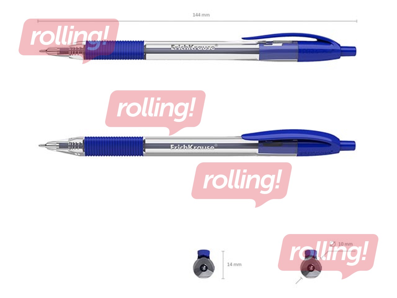 Pastapliiats ErichKrause U-209, Classic Matic&Grip, sinine