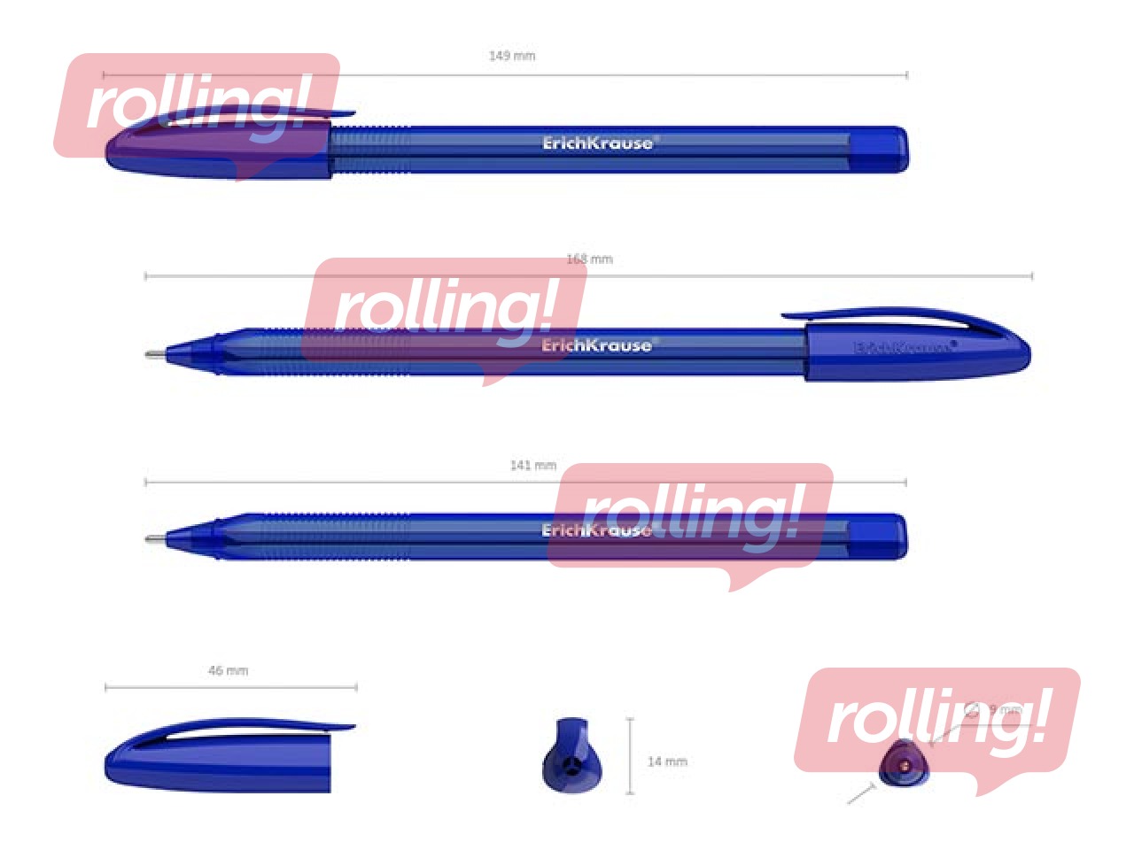 Pastapliiats ErichKrause U-108 Original Stick, Ultra Glide Technology, 1mm, sinine