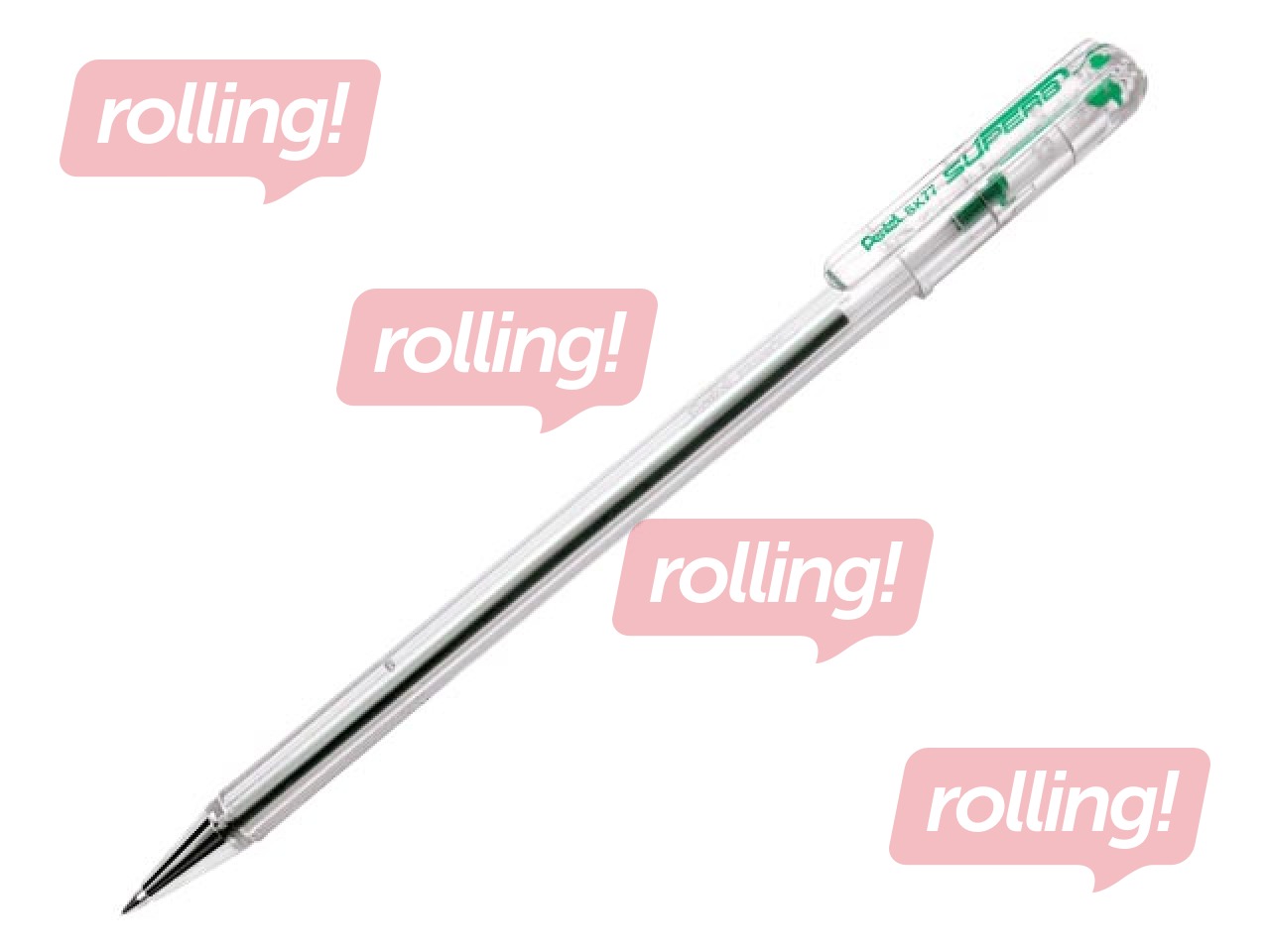 Lodīšu pildspalva Pentel Superb BK-77, zaļa