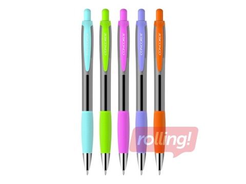 Lodīšu pildspalva Concorde Linda, asorti krāsas, 0.7mm, zila