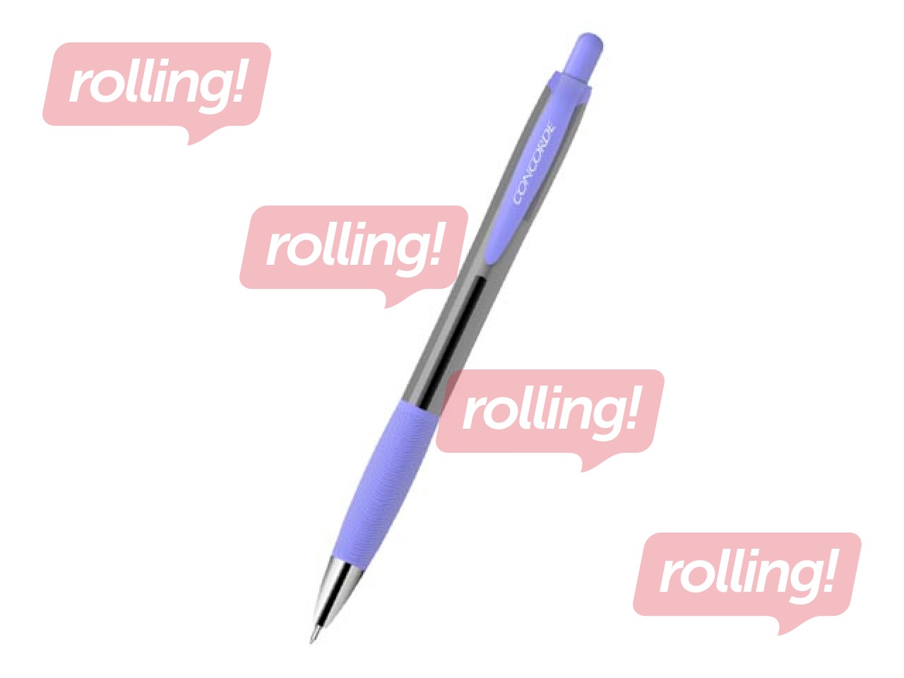 Lodīšu pildspalva Concorde Linda, asorti krāsas, 0.7mm, zila