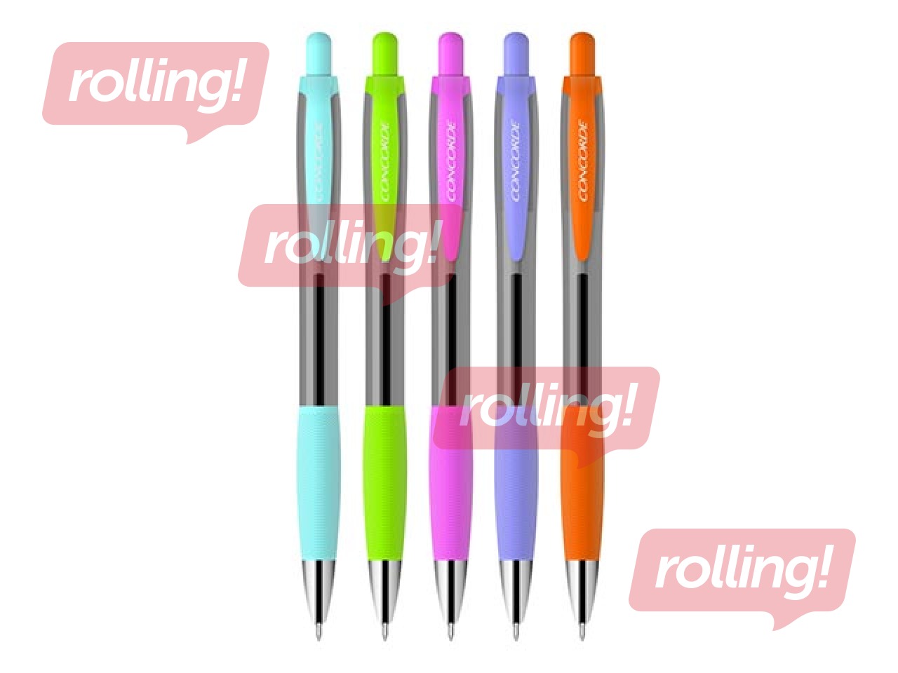 Шариковая ручка Concorde Linda, разные цвета, 0.7мм, синяя