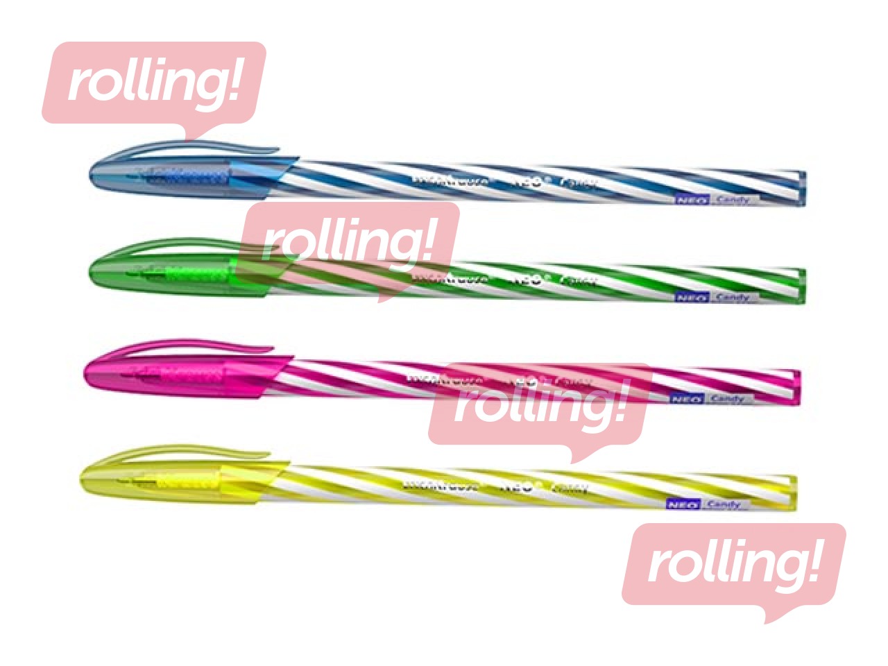 Pastapliiatsite komplekt ErichKrause Neo Candy, sinine tint, 4 tk.