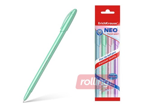 Pastapliiatsite komplekt ErichKrause Neo Pastel Pearl, sinine tint, 4 tk.